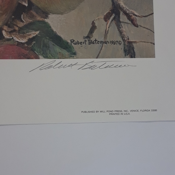 signed, numbered  Robert Bateman print. unframed - Picture 2 of 4